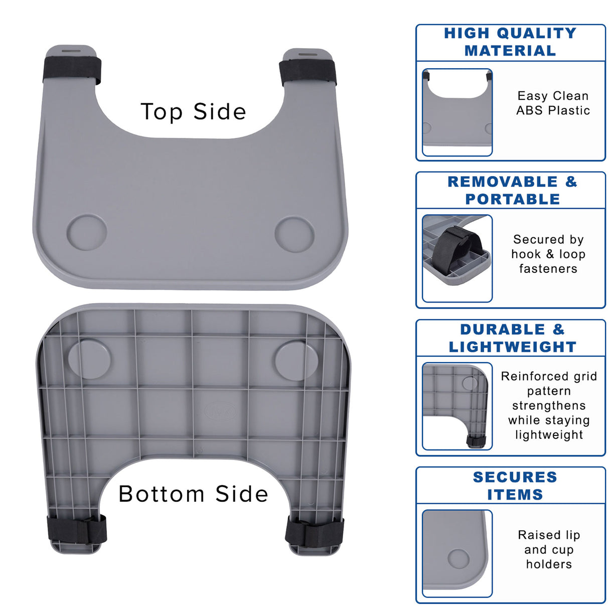 Plastic Tray Table for Wheelchairs