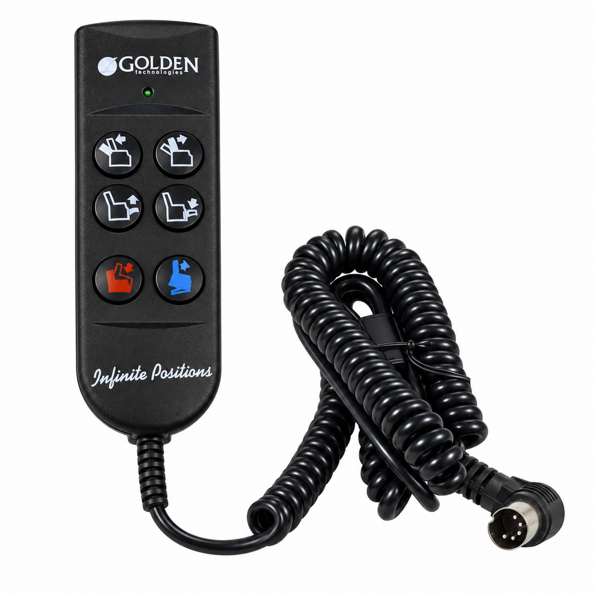 ZK756HCL - 6 Button Infinite Position Lift Chair Remote Hand Control for Golden Power Recliners PR117, PR119, PR502, PR505, PR531, & PR535