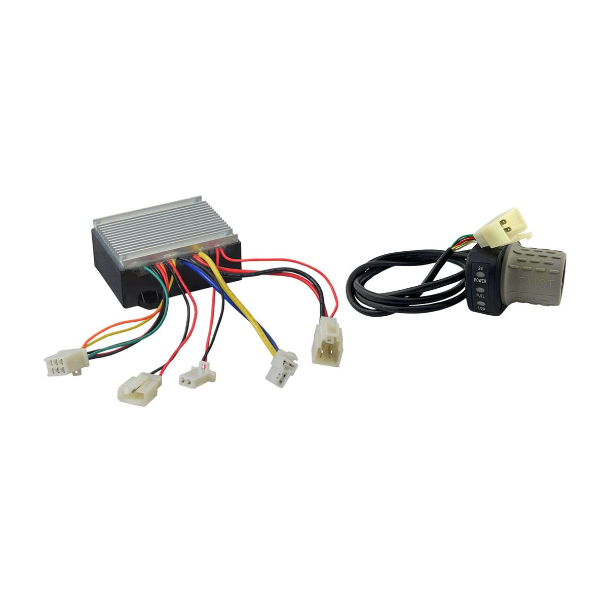 electrical bicycle controller hb2430-dyd-fs HB2430-TYD6-FS Control Module with 6-Wire Throttle Connector for the R – Monster Scooter Parts Simply match each connector up with the connectors in your Razor and youre good to go 24V Controller 4Wire Throttle Model: