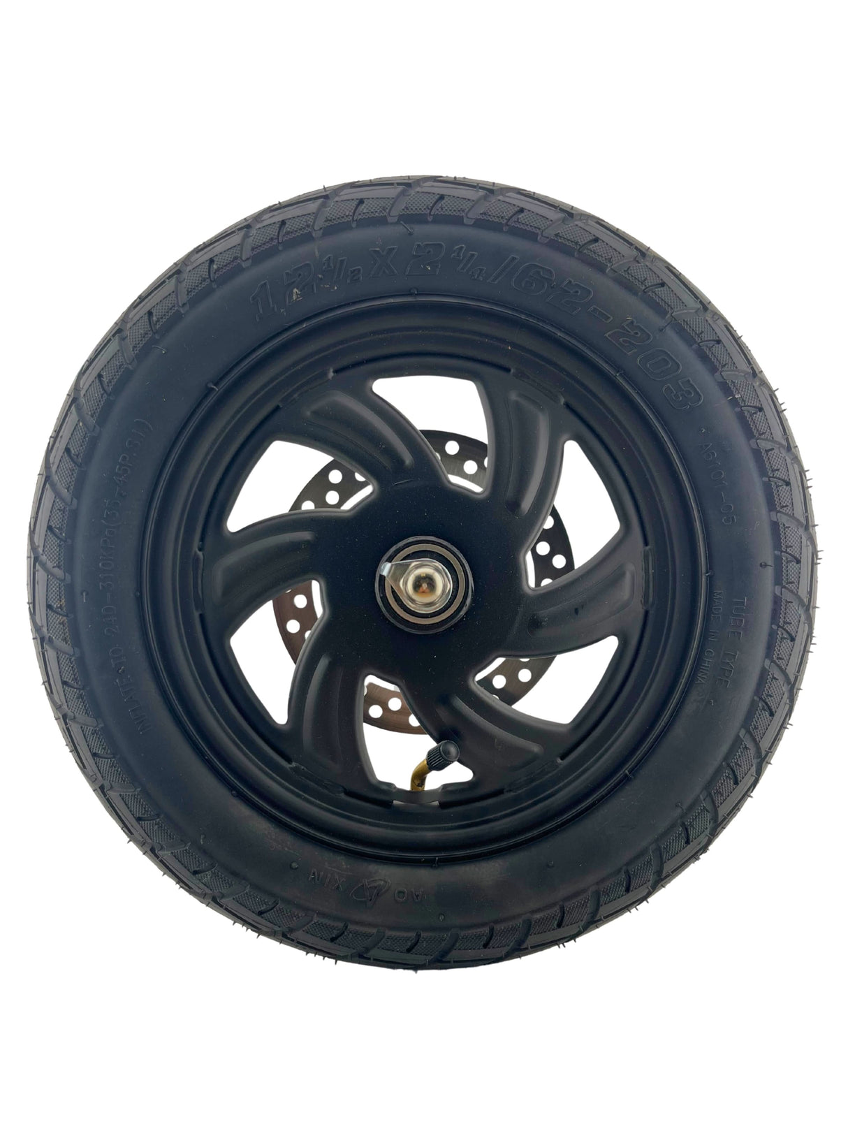 Front Wheel Assembly with 12-1/2 x 2-1/4" Tire for the Caroma Z2 Electric Scooter