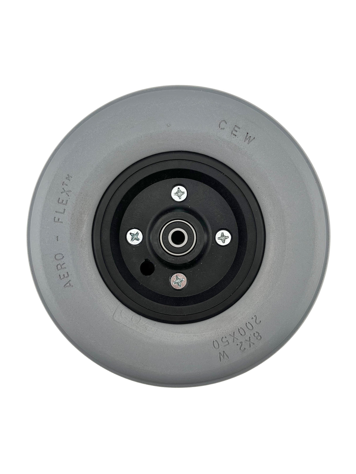 8" x 2-1/4" Solid Urethane Caster Wheel Assembly (without 5/16" Bearings) for Mobility Scooters & Power Chairs