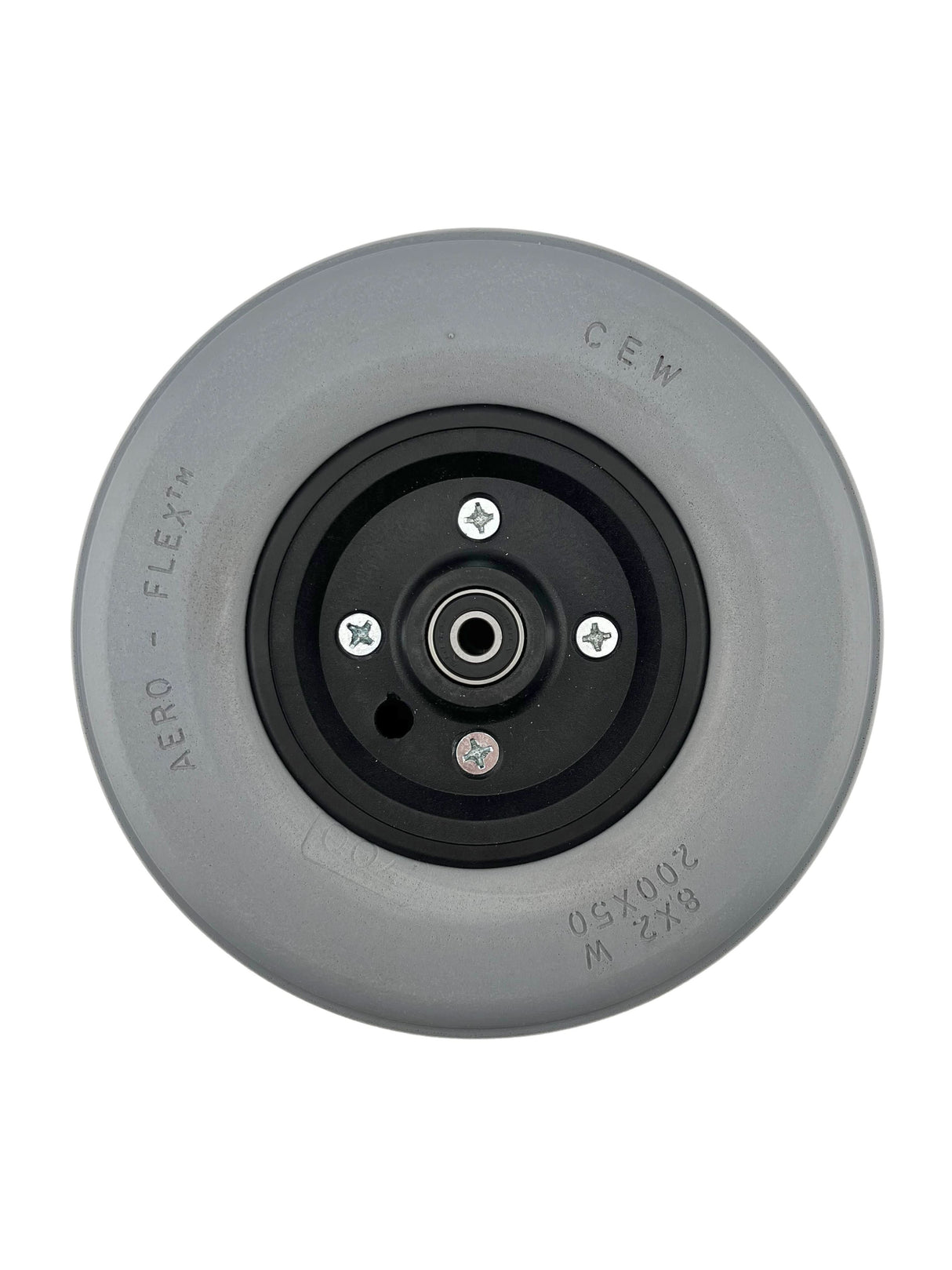 8" x 2-1/4" Solid Urethane Caster Wheel Assembly (without 5/16" Bearings) for Mobility Scooters & Power Chairs
