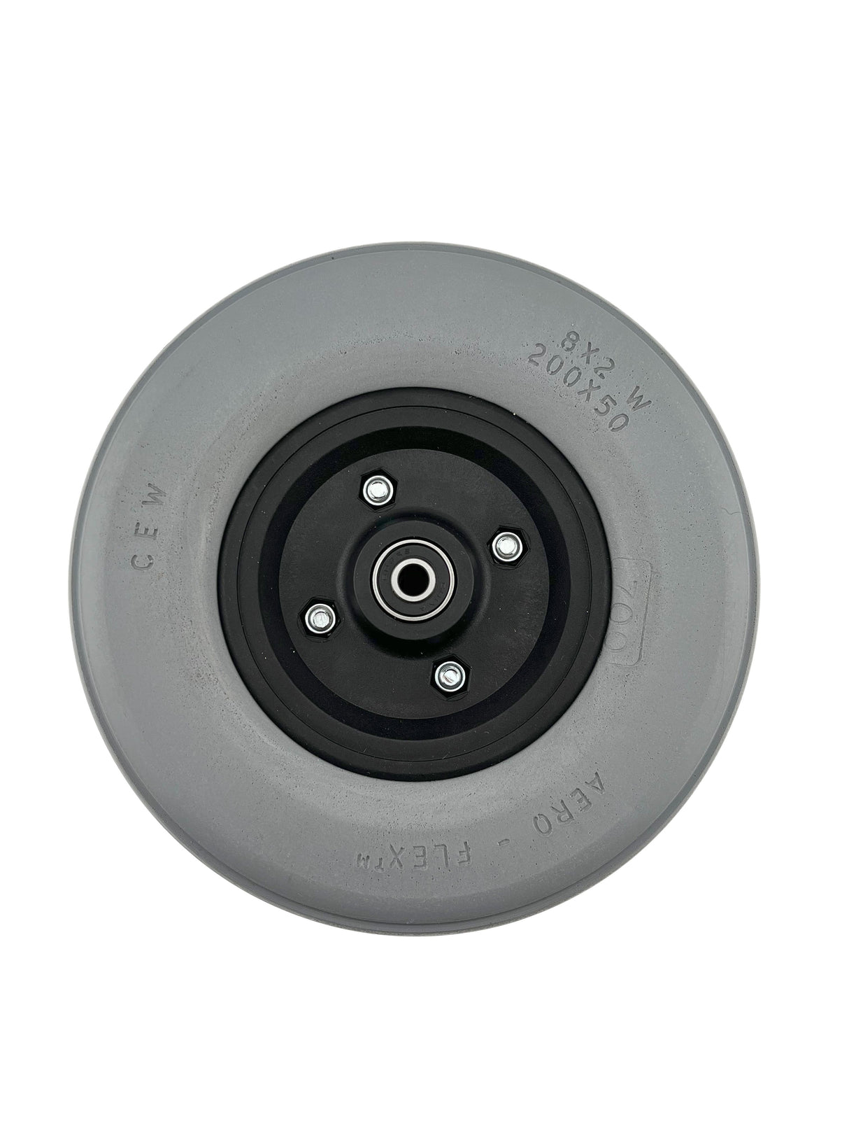 8" x 2-1/4" Solid Urethane Caster Wheel Assembly (without 5/16" Bearings) for Mobility Scooters & Power Chairs
