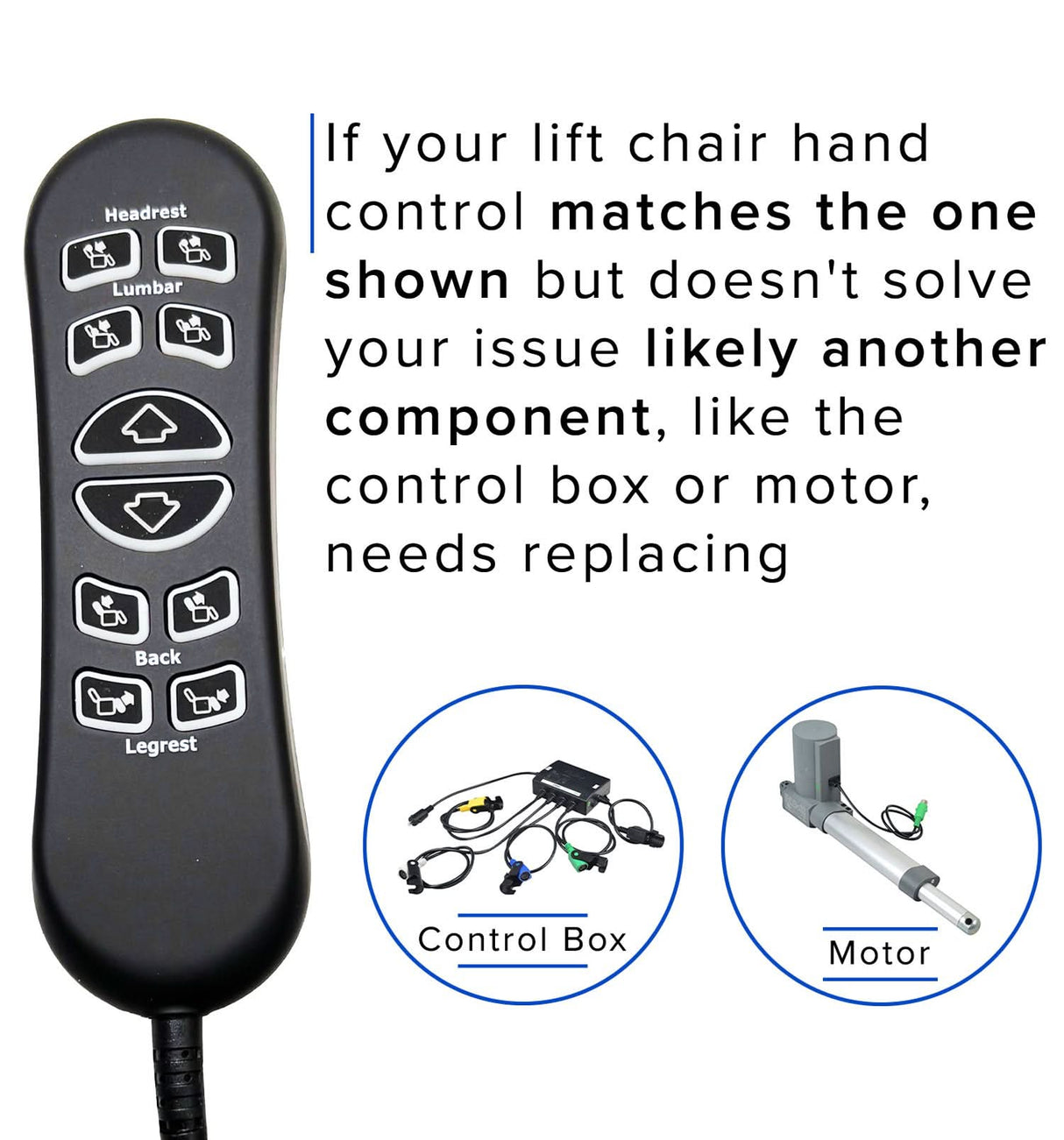 Hand Control for the Mega Motion MM3702 Lift Chair (CTL1804039)