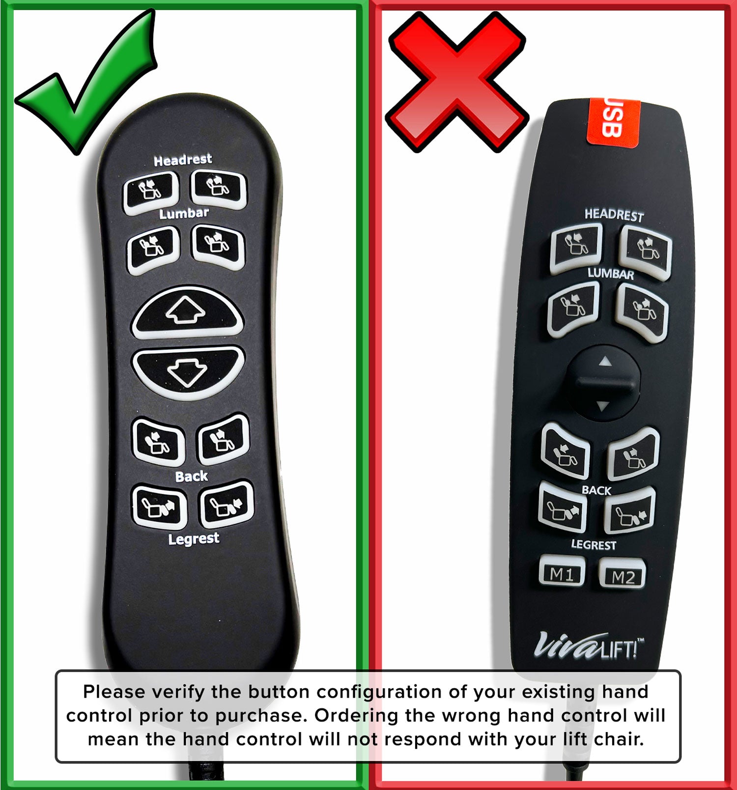 Hand Control for the Mega Motion MM3702 Lift Chair (CTL1804039)