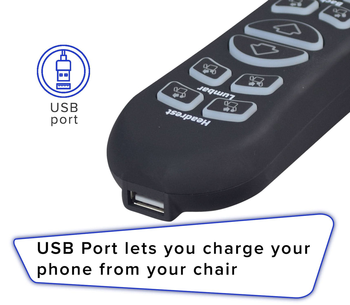 10-Button Hand Control for the Jackson/Catnapper Warner Lift Chair (CTL1707190) or Flexsteel Jenkins Lift Chair