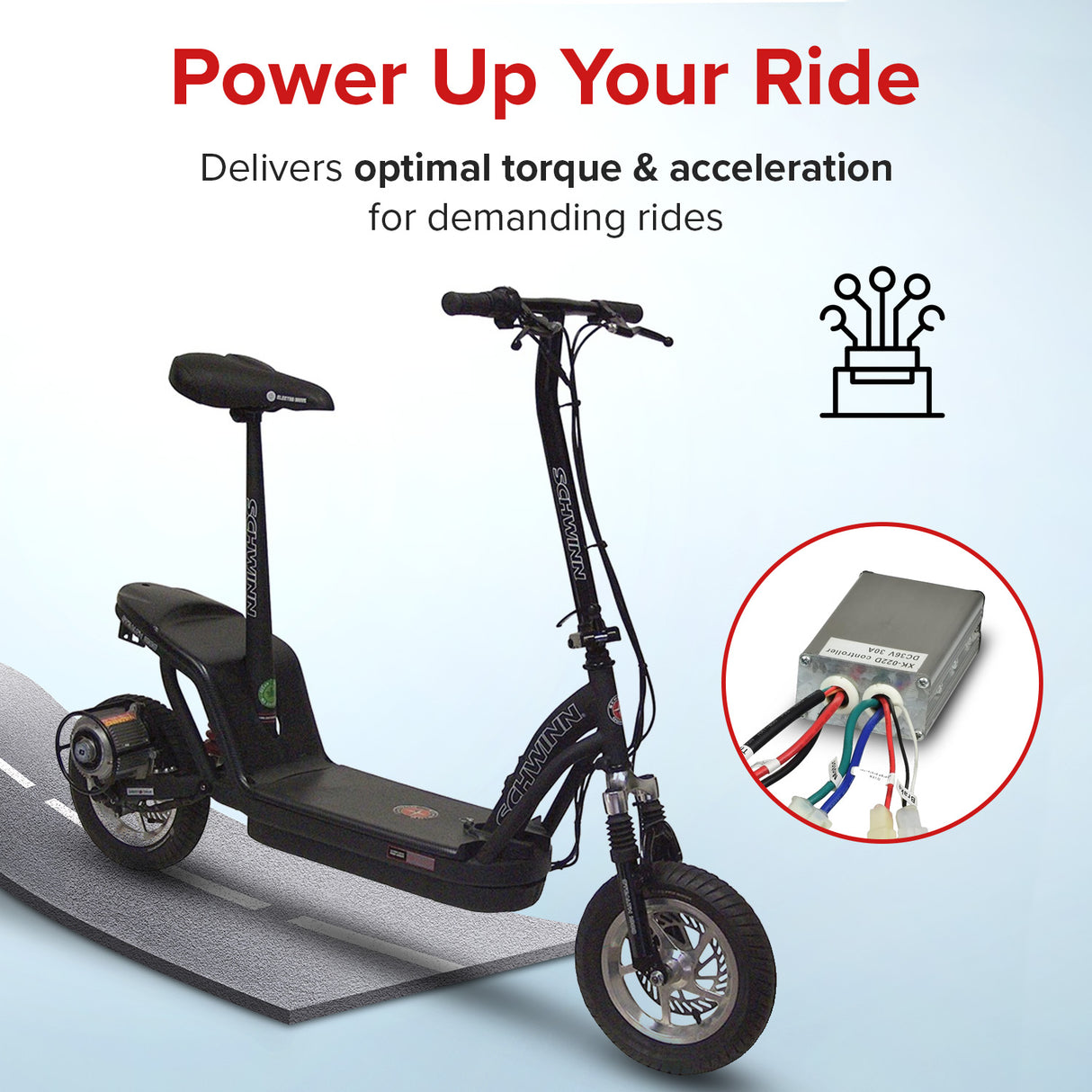 Currie 36 Volt 5-Pin 5-Connector Controller (1000 Series Currie, eZip, IZIP, GT, Mongoose, & Schwinn Scooters)