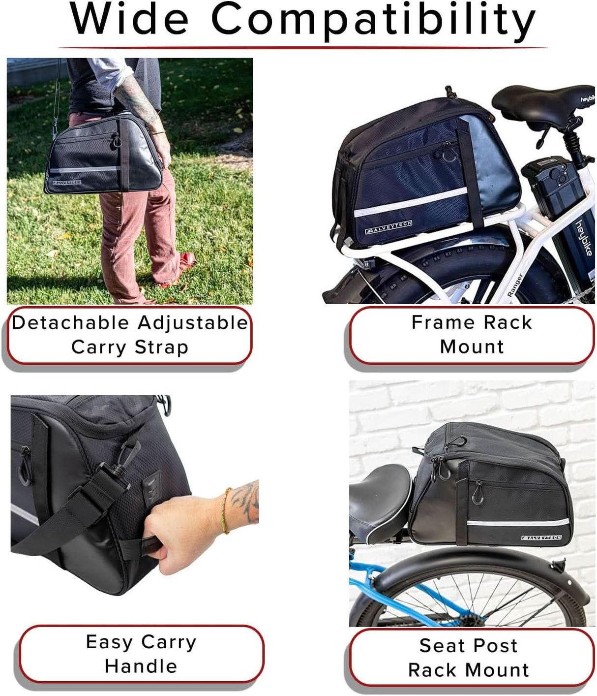 XL Rack Bag for Bicycles & E-Bikes