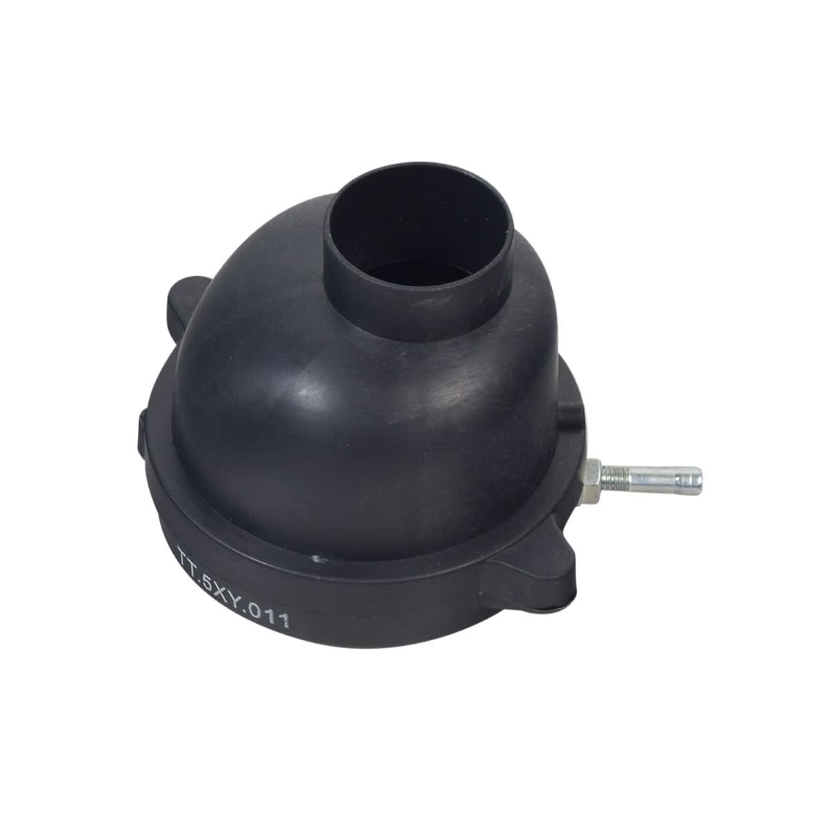 Air Filter Canister Assembly for the TaoTao ATA-110B ATV, featuring a black round canister with a metal handle, foam insert, and hose clamp.