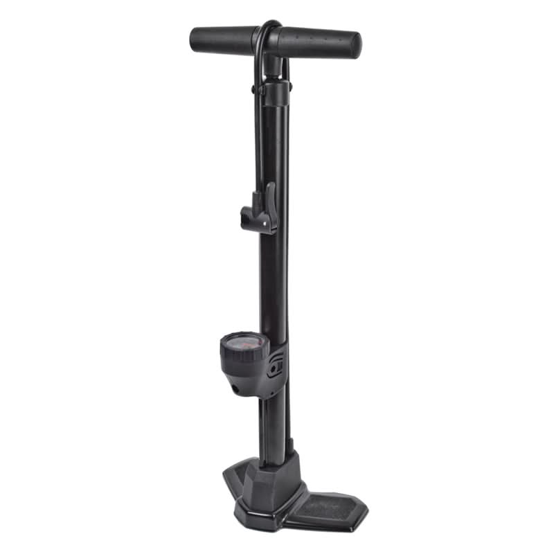 Air Surge Race Floor Pump with a built-in gauge, ideal for bicycles and scooters, complements Sunlite's range of practical accessories.