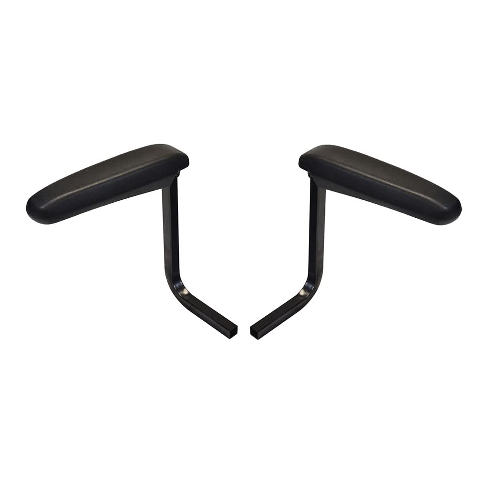 Armrest Assembly for the Invacare Lynx L-3 & Lynx L-4, featuring a pair of black padded vinyl armrests designed for either side of the scooter's seat assembly.