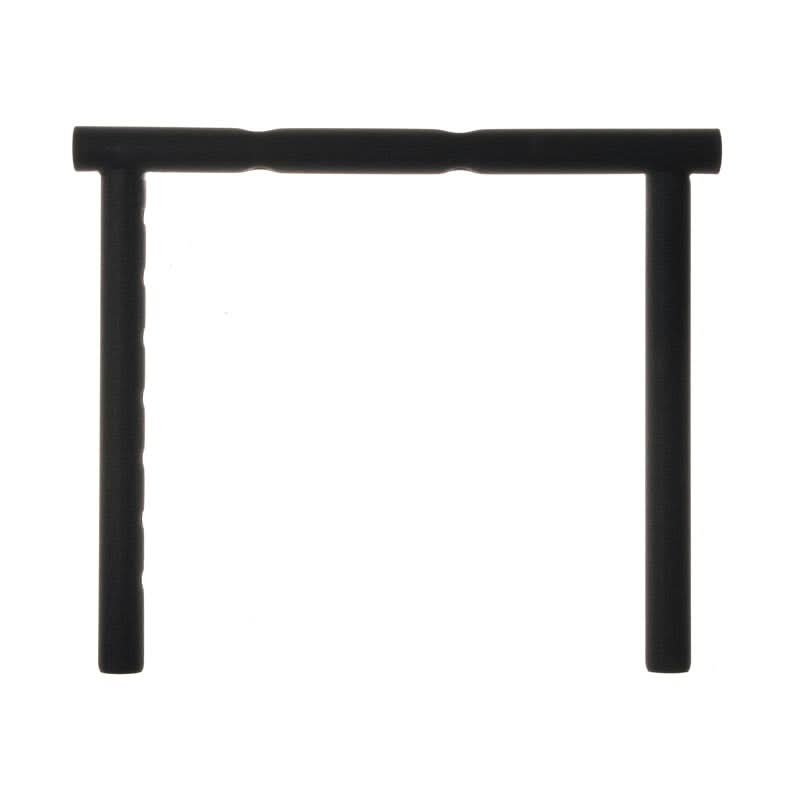 Armrest Weldment for the Pride Stylus & Stylus LS Manual Wheel Chair, depicted as a black square object, designed for desk length, height-adjustable functionality, specifically for the upper left side.