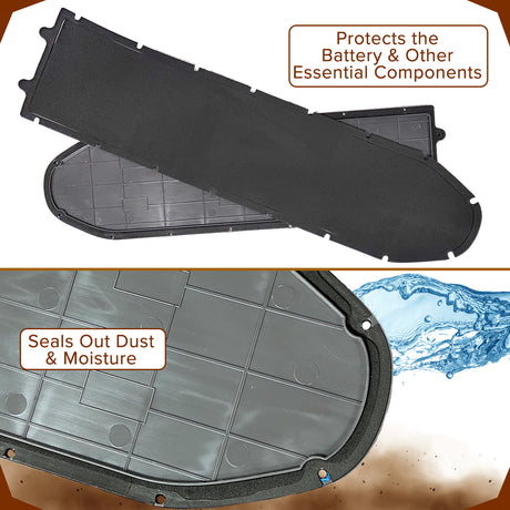 Close-up of the Battery Tray Gasket for the Ninebot MAX G30 Scooter, showing the pre-cut, peel-and-stick adhesive backing designed to protect the battery by sealing out dust and moisture.