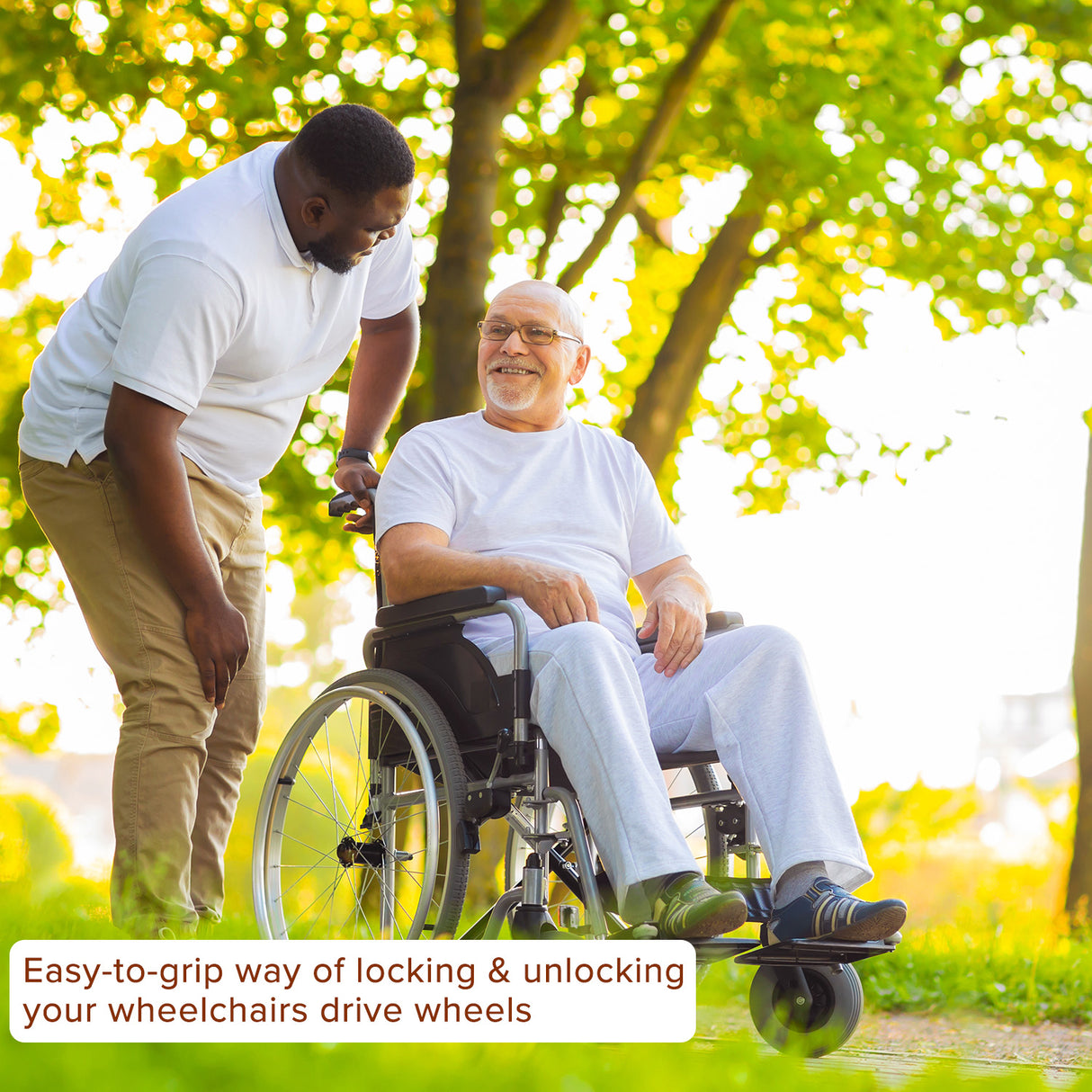 Black Rubber Tips for 5/8" Round Invacare Style Wheelchair Wheel Locks Extensions (Set of 2)