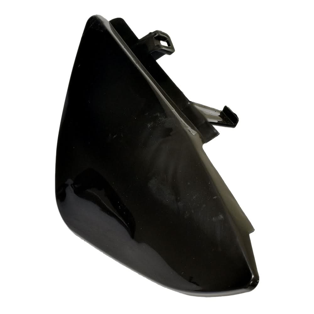 Black Rear Fender Set for 49cc, 50cc, & 70cc Dirt Bikes, featuring three sleek plastic pieces: two side fenders and one rear tail fender, shown against a plain backdrop.