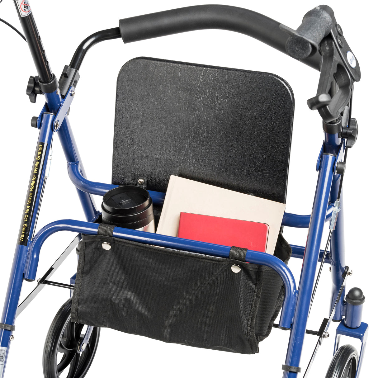 Four Wheel Rollator Rolling Walker with Fold Up Removable Back Support