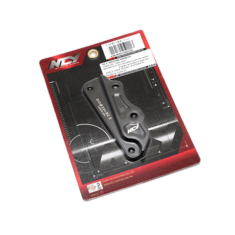 Brake Caliper Adapter for Front End Kit for the Honda Ruckus Scooter (NPS50), shown as a black plastic object with white text, specifically designed for NCY scooter parts and accessories.