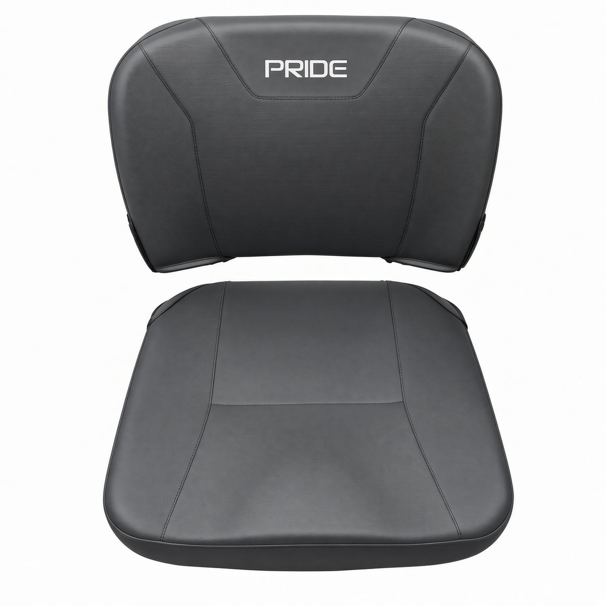 Pride CUS1707693 20x18 black vinyl seat base and seat back covers with Pride logo, for the Baja Bandit, Go-Chair, Go-Go Endurance and Revo 2.0