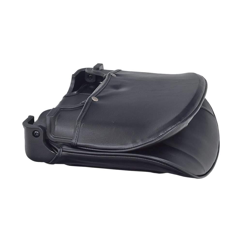 Black Seat for the Drive Medical Spitfire Scout (SFSCOUT3/SFSCOUT4) featuring a removable black vinyl seat base and back covers. No armrests, seat belt, or steel seat plate included.