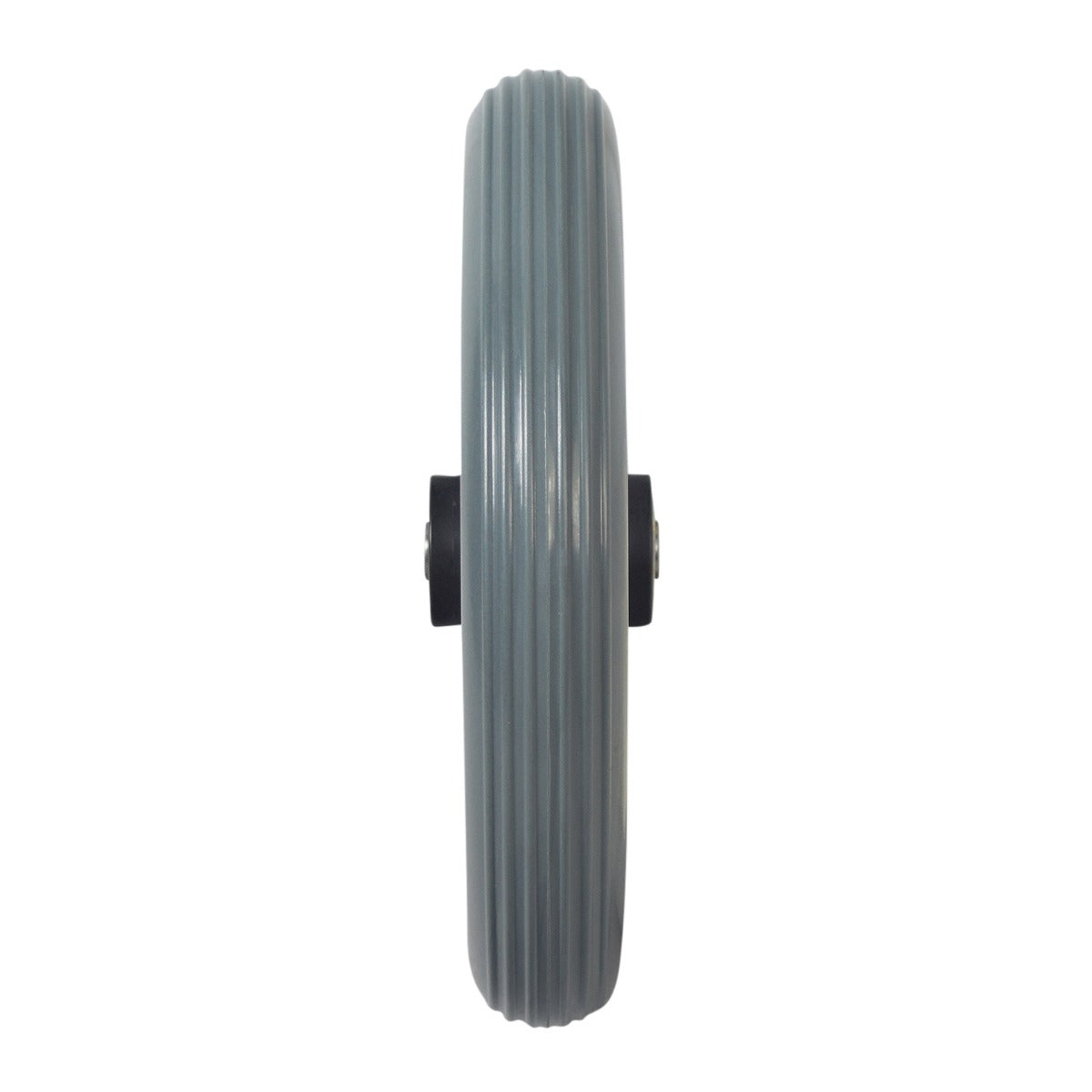 Rear Caster for the Drive Super Light Folding Transport Chair, showcasing a grey wheel with black tires, designed as a replacement part for enhanced mobility and stability in the transport chair.