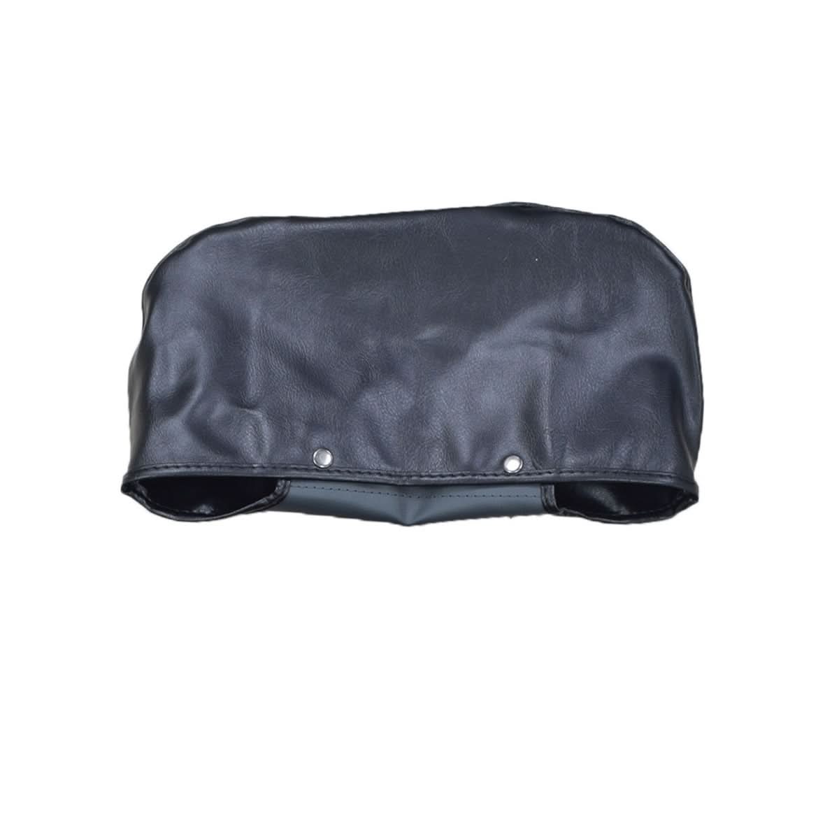 16 x 10 1/2 Seat Back Cover for Drive Medical Spitfire Scout (SFSCOUT3/SFSCOUT4), featuring black leather with silver rivets, designed to fit the scooter or power chair perfectly.