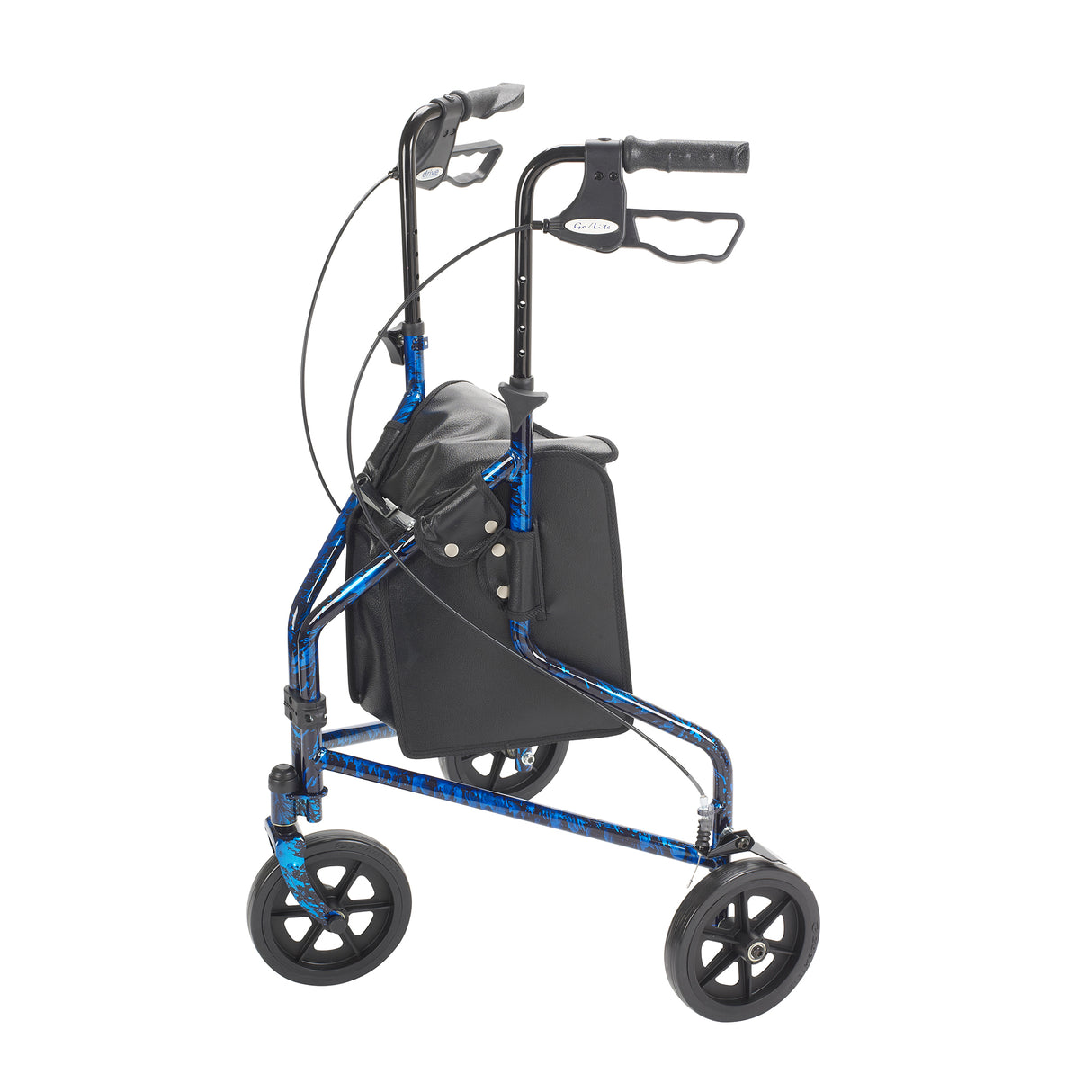 3 Wheel Rollator Rolling Walker with Basket Tray and Pouch