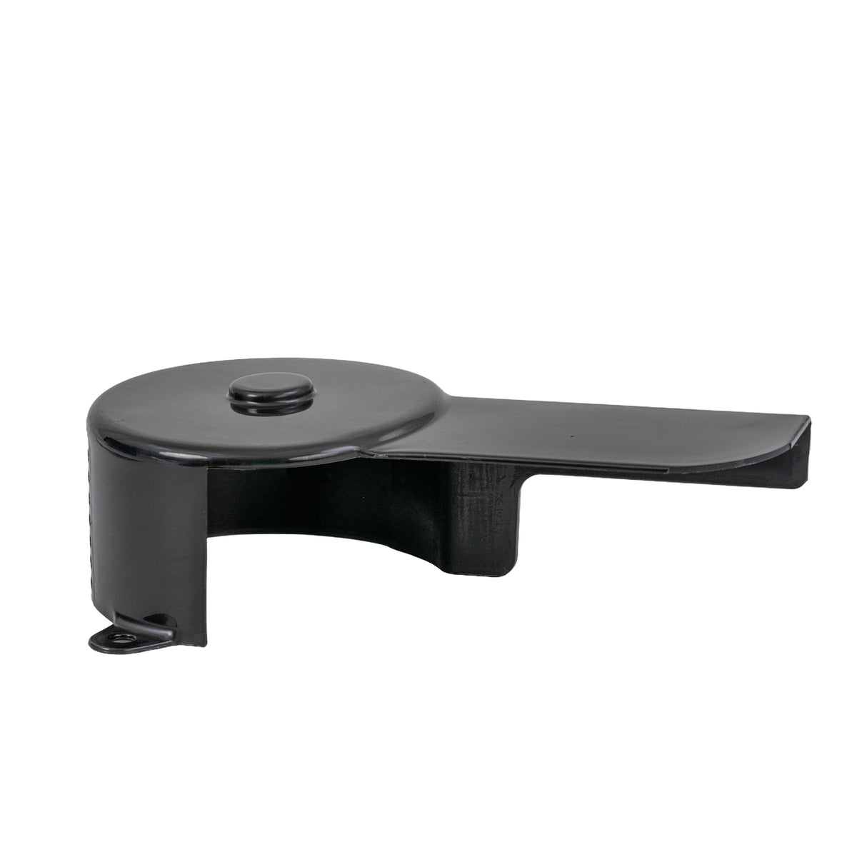 Clutch Chain Cover for the Massimo MM-MB100 Mini Bike, featuring a black plastic body with a round cap, designed to protect the drive clutch chain from rough ground and hard use.