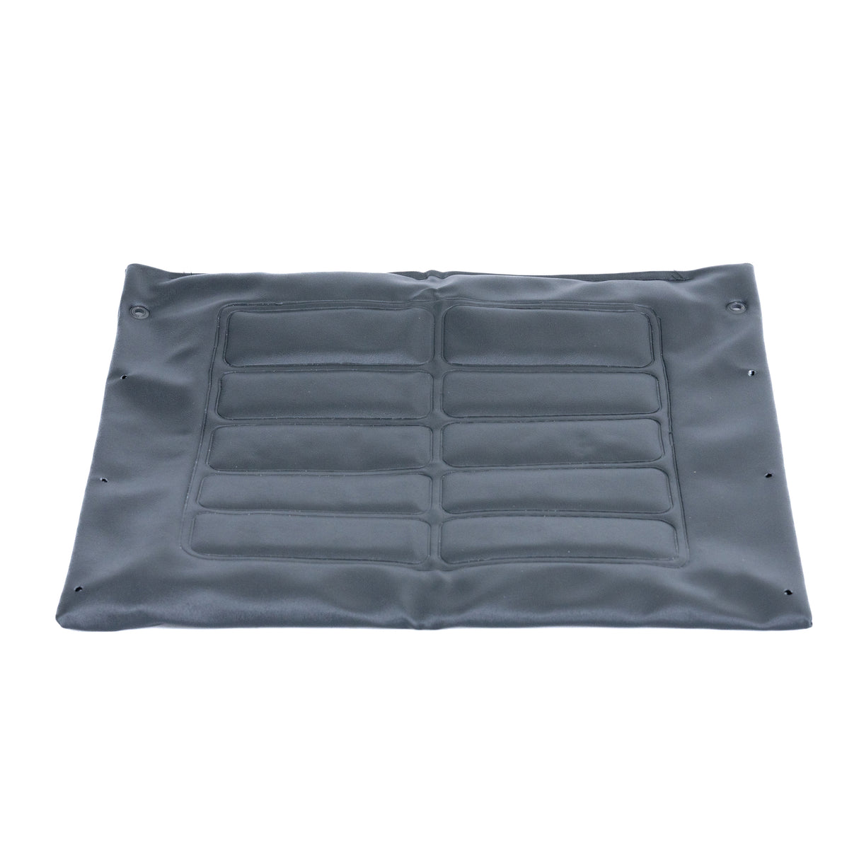 18x16 Vinyl Back Upholstery for the Invacare 9000SL Wheelchair, featuring padded cushioning and metal support braces, designed for comfort and durability. Includes mounting screws for secure attachment.