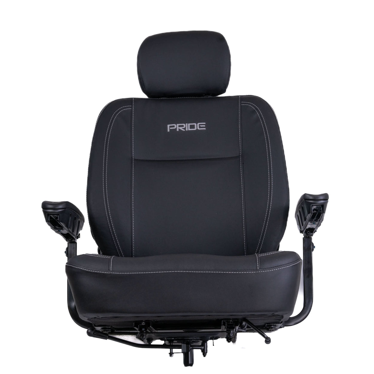 Pride SET2200730 high-back Ultra-Comfort seat assembly with armrests, headrest, and lap belt, side profile view