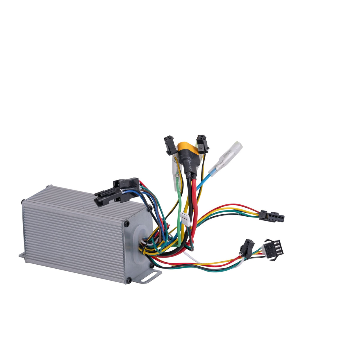Control Module for the GOTRAX Flex Electric Scooter, featuring a grey rectangular box with multiple colored wires and connectors, essential for replacing the original scooter controller and ensuring proper functionality.