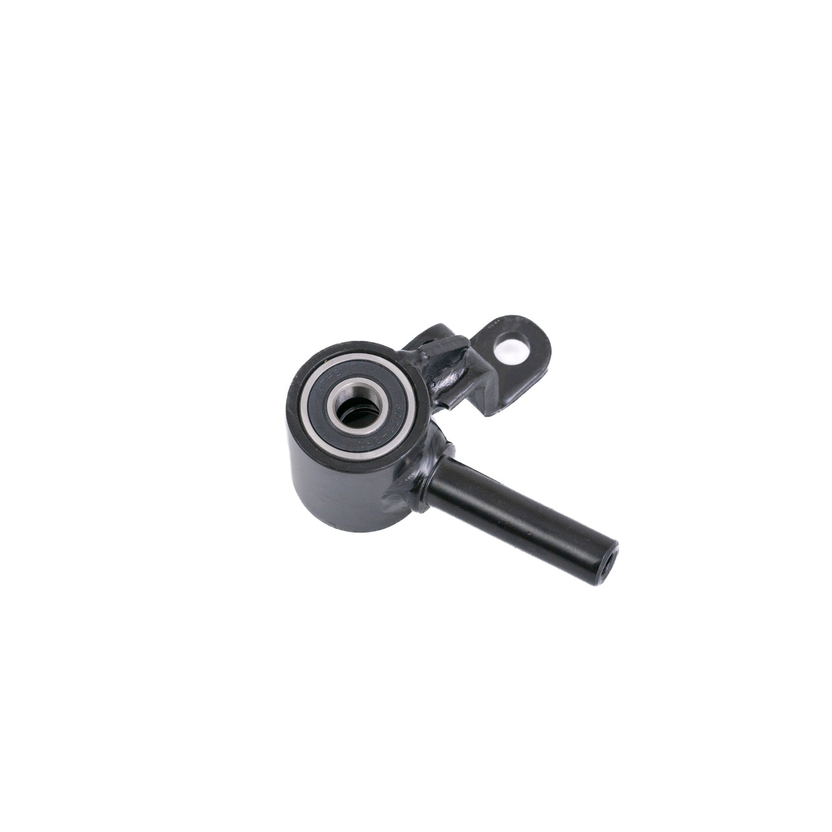 Front Axle Assembly for Jazzy Zero Turn & Pride Zero Turn 8 Mobility Scooters, showing a close-up of the black and silver metal components, including the beam and tie rods.