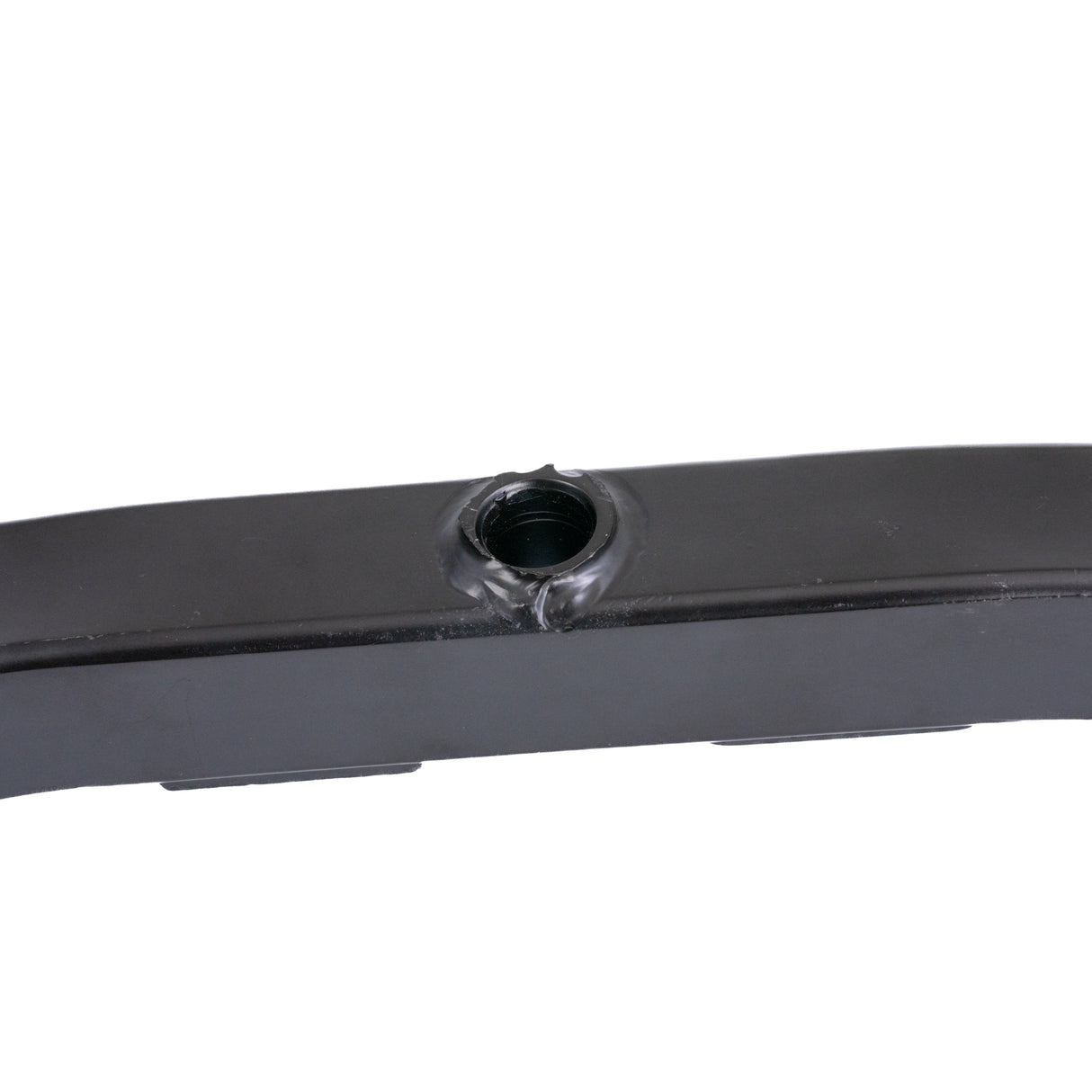 Front Axle Assembly for Jazzy Zero Turn & Pride Zero Turn 8 Mobility Scooters, black rectangular object with central hole, includes beam, tie rods, washers, bolts, spacers, and nuts for replacement.