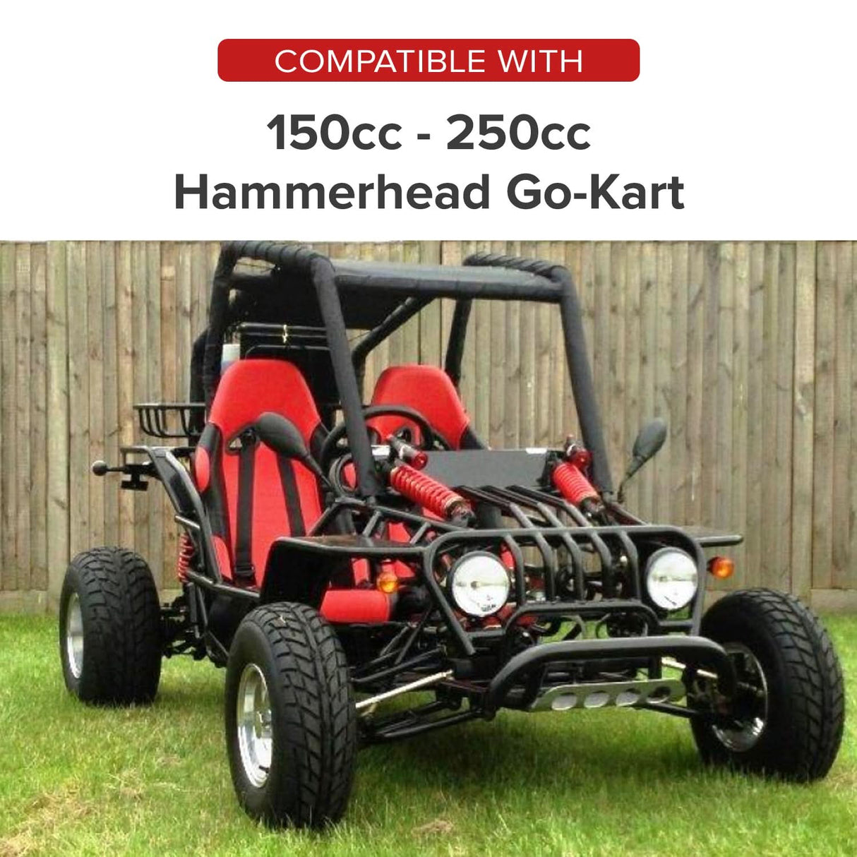 12-3/4" (325 mm) Adjustable Shock with 10 mm Eyes for 150cc - 250cc Hammerhead Off-Road® Go-Karts (Set of 2) (Blemished)