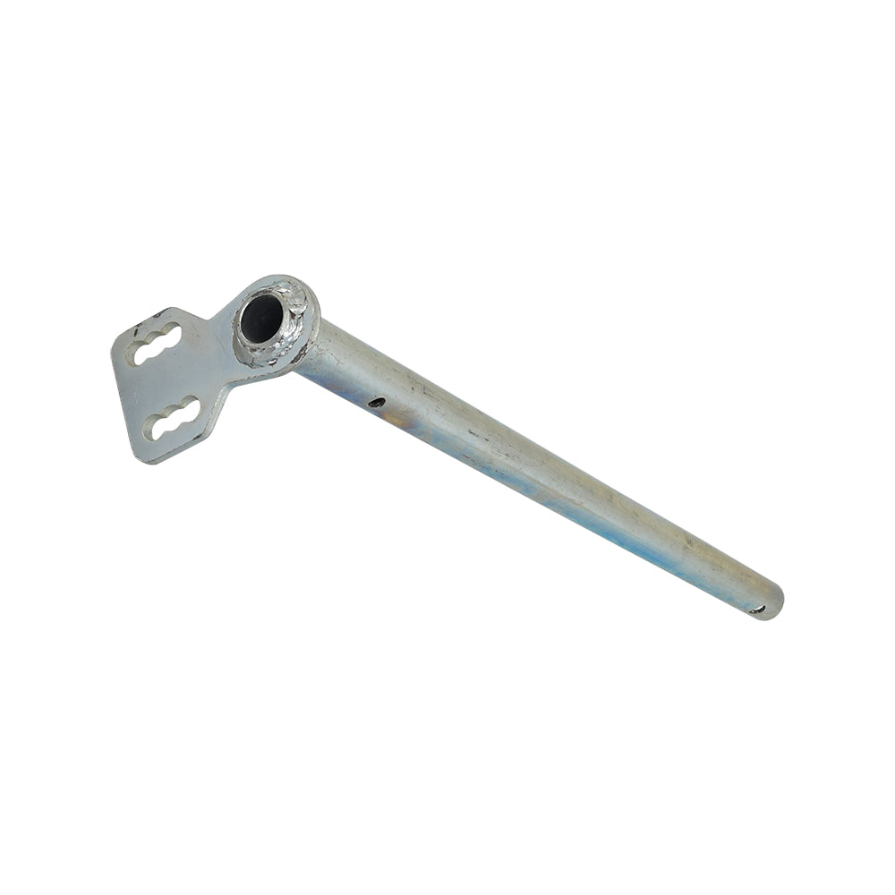 Steering Shaft for the Monster Moto / Mega Moto MM-K80 80cc Go-Kart: chrome-plated metal shaft with a key and a hole, designed to connect the steering wheel mount to tie rods.