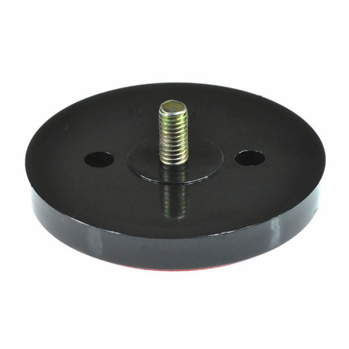 Dark Amber Front Side Reflector for the Baja Mini Bike MB165 & MB200, showing a close-up of a black circular frame with a central metal screw for securing the reflector in place.