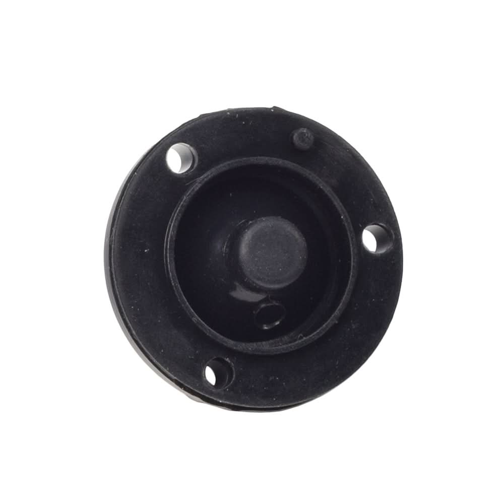 Footpad Actuator for IO Hawk Hoverboard: A black circular component with multiple holes, resembling a loudspeaker, essential for controlling hoverboard speed and direction.