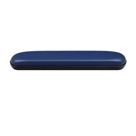 Navy Blue 14 Full Length Padded Vinyl Armrest for Wheelchairs, featuring a blue rectangular pad with black edges and a black base, compatible with various Invacare wheelchairs.