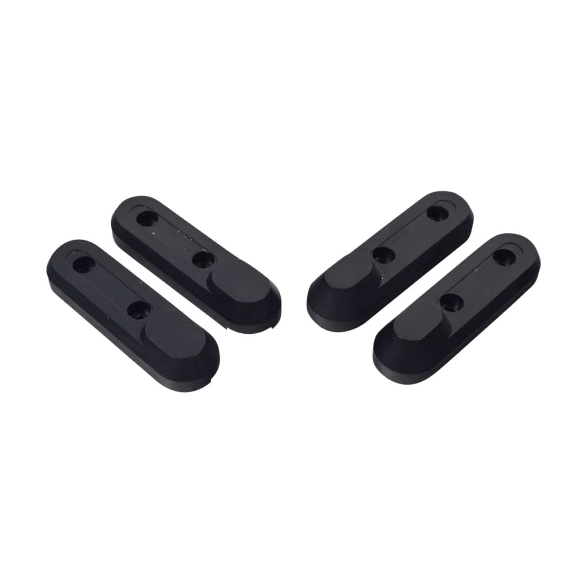 Fork Bumper Set for the Hiboy® S2 Electric Scooter, showing four black plastic trim bumpers, two for the front fork and two for the rear, each 3-7/8 long and 1-1/8 wide.