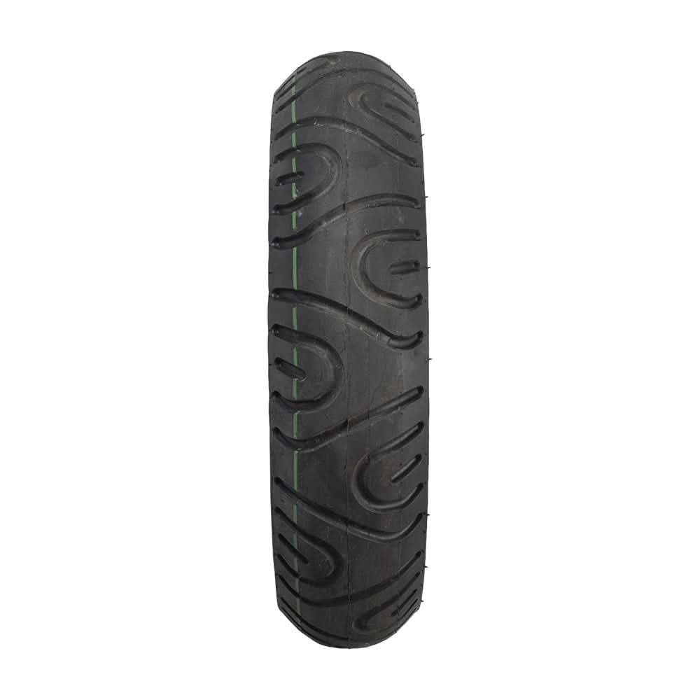 Rear Wheel Assembly for eWheels EW-36 & EW-36 Elite Scooters featuring a close-up of a black tire with green lines, showcasing its street-style tread and included rim.