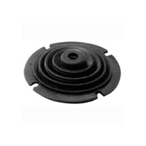 Rubber Boot for Everest & Jennings Joysticks: A black, round rubber boot with a central hole, designed specifically for E&J joystick units on various power chair brands and models.