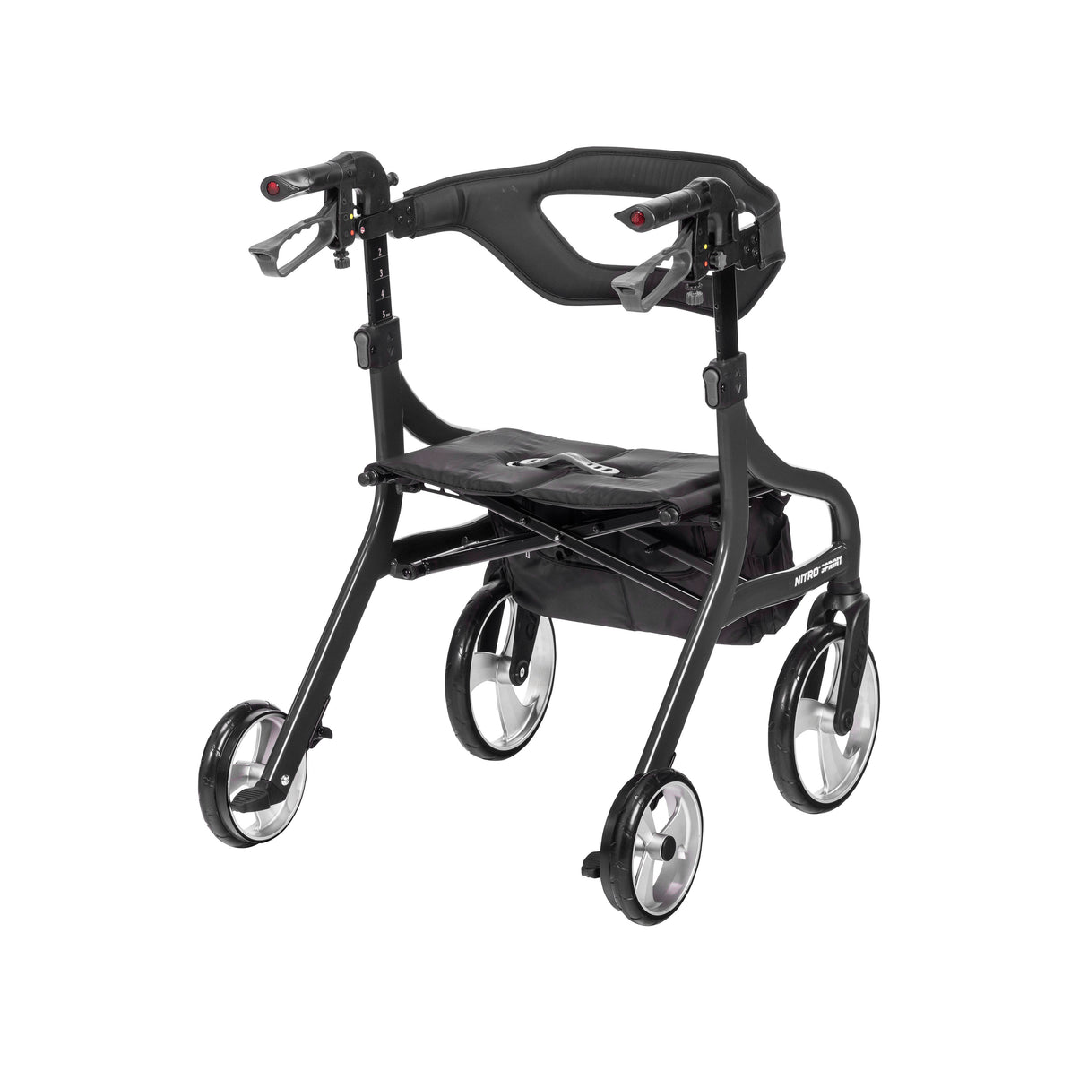Nitro Sprint Rollator Rolling Walker, Hemi Height