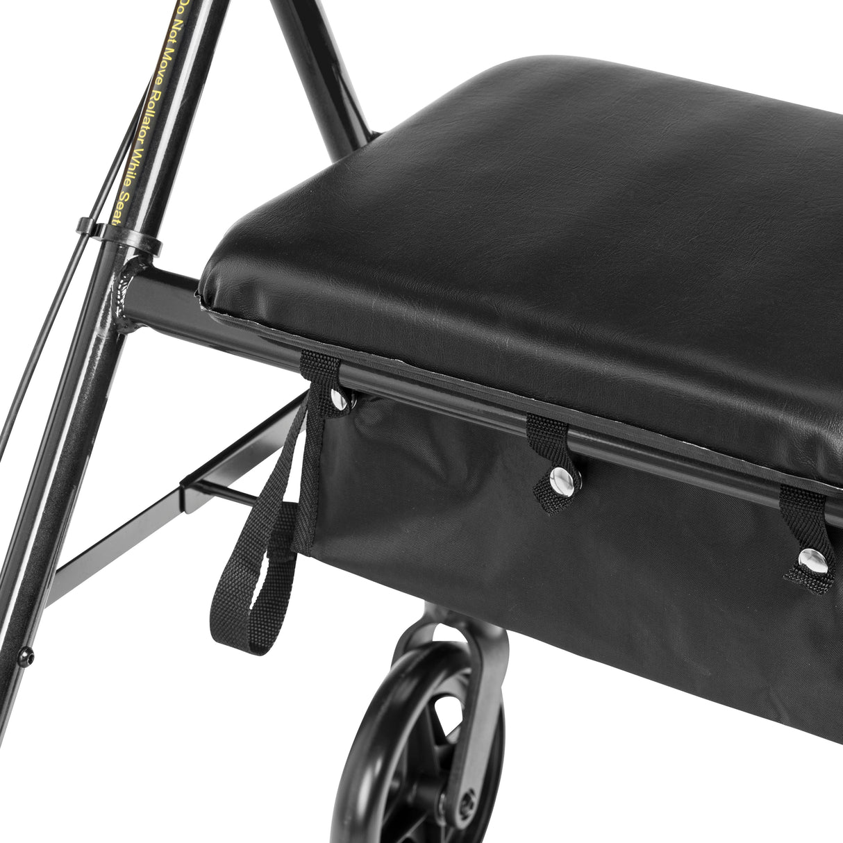 Rollator Rolling Walker with 6" Wheels, Fold Up Removable Back Support and Padded Seat