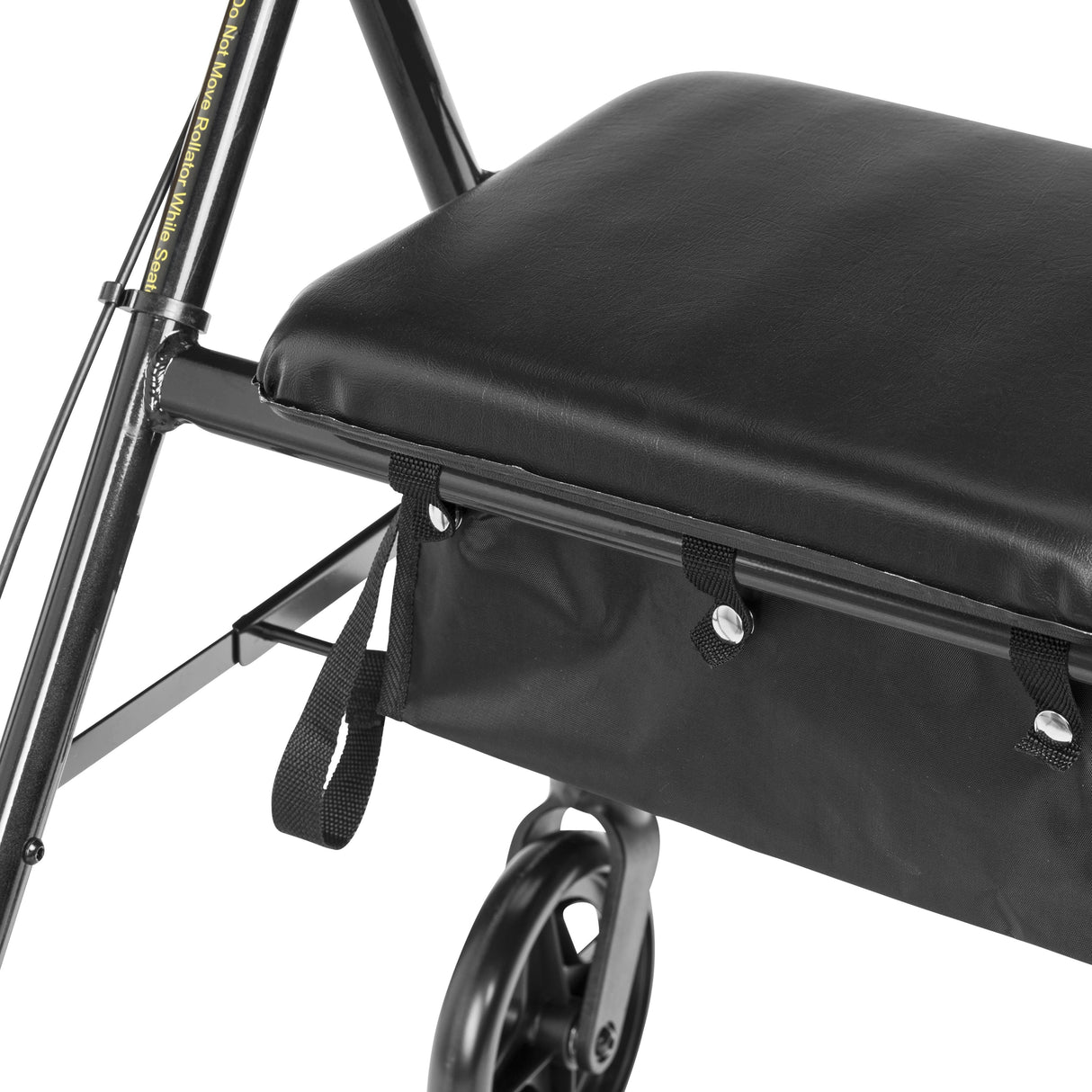 Rollator Rolling Walker with 6" Wheels, Fold Up Removable Back Support and Padded Seat