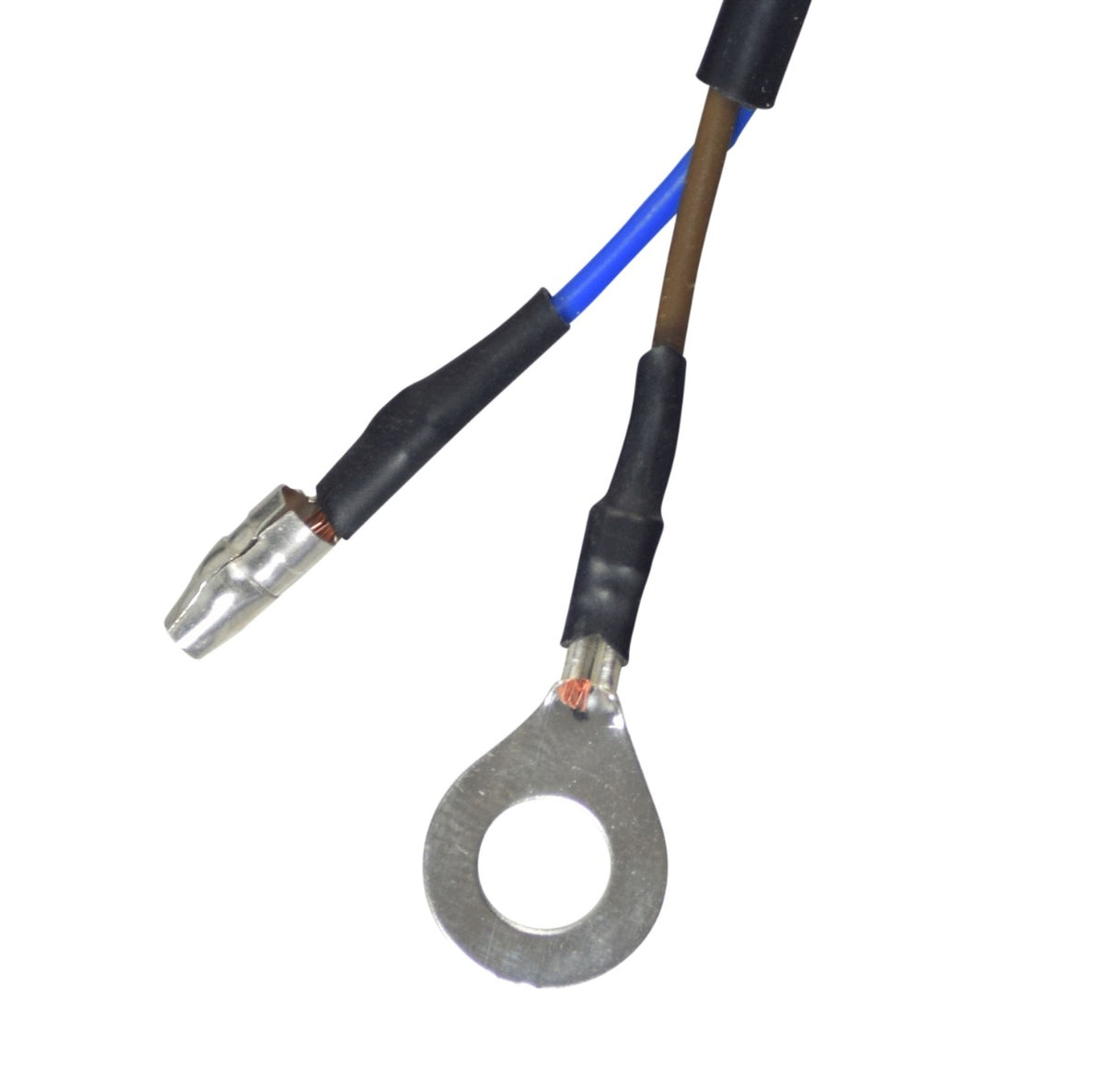 Close-up of the On/Off Switch (Kill Switch) with Wires for the Coleman CK100 Go-Kart, showcasing the 2-wire 68 cable, wire connectors, and part of the metal switch.