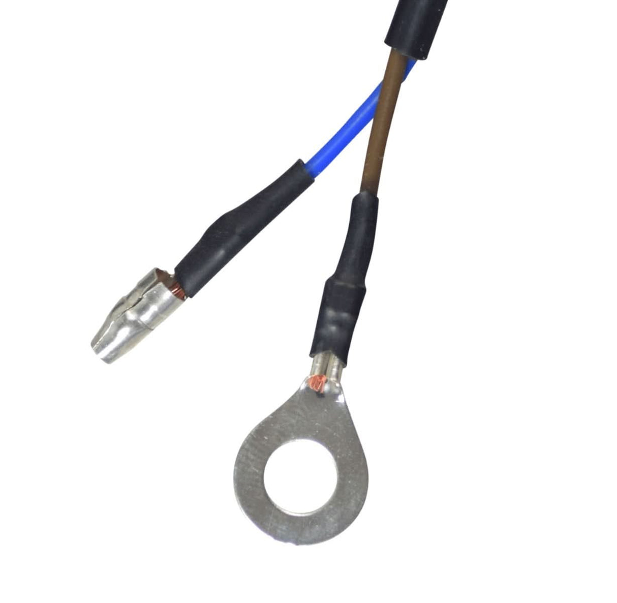 Close-up of the On/Off Switch (Kill Switch) with Wires for the Coleman CK100 Go-Kart, showcasing the 2-wire 68 cable, wire connectors, and part of the metal switch.