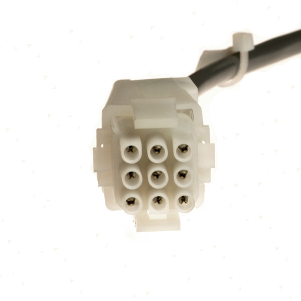 Close-up of the Front to Rear Harness for the Pride Mobility Celebrity (SC440) and Sundancer (SC202) scooters, highlighting the white cable connector essential for the proper functioning of these mobility devices.