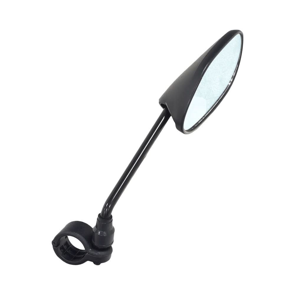 Mirrors for the Golden Buzzaround Lite (GB106), Companion I (GC240), & Companion II (GC340, & GC440) (Set of 2) featuring black handles and sleek design, shown attached to a bike side mirror.