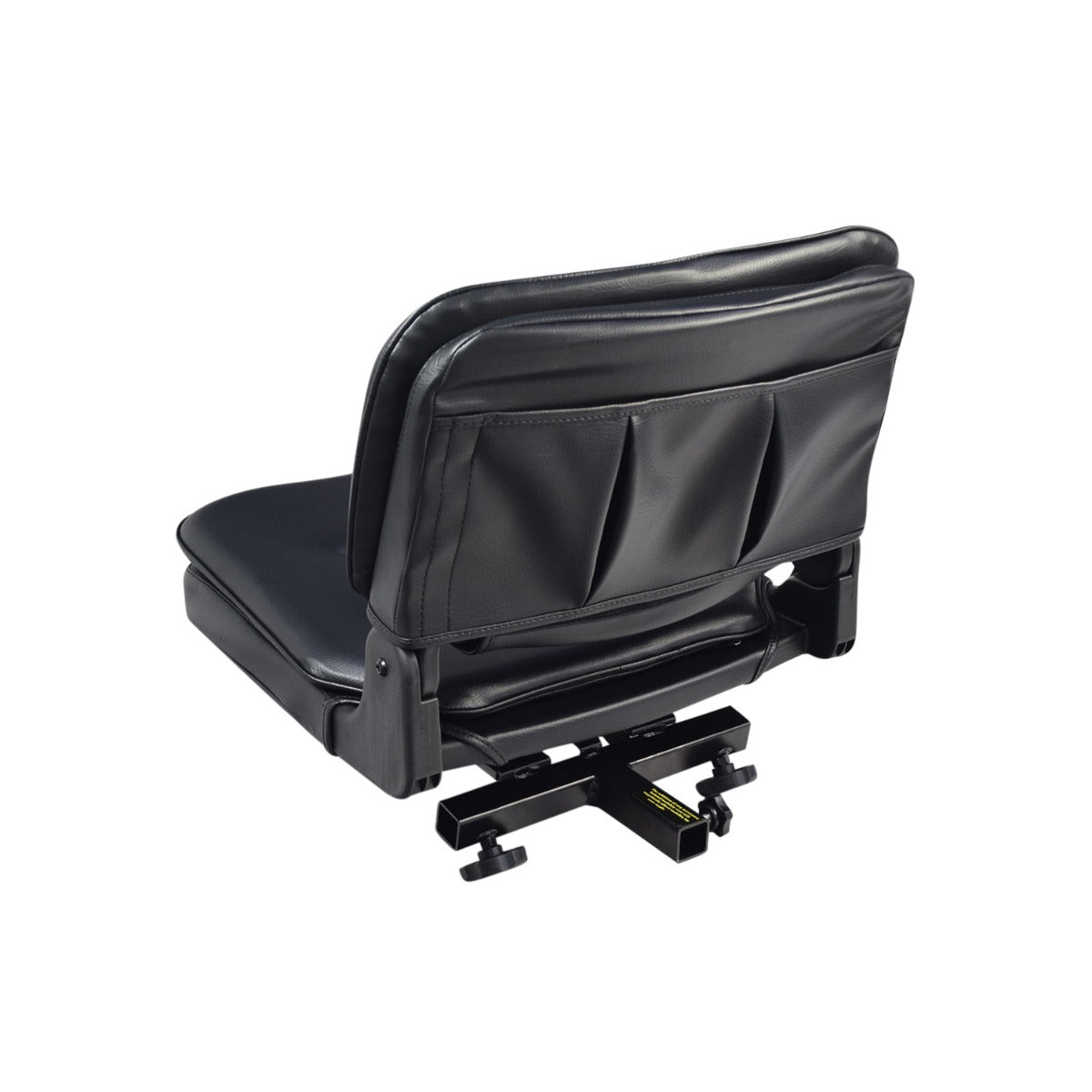 17W x 16D Seat Assembly for the Golden LiteRider (GL141) & LiteRider Mini (GL109) with black vinyl upholstery, excluding steel seat plate, armrests, and headrest.