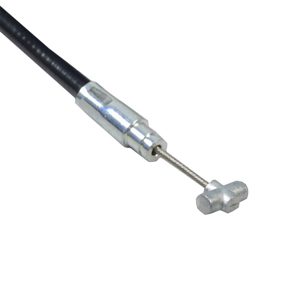 Close-up of a throttle cable for Polaris RMK Snowmobiles (2000-2001), showcasing the detailed construction essential for proper carburetor function.