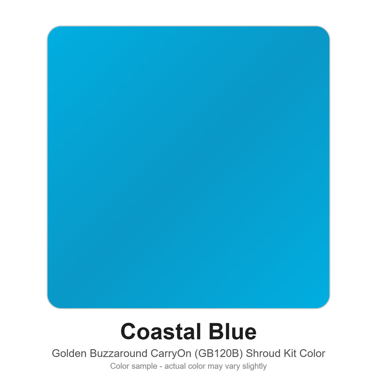 Coastal Blue color sample for the Golden Buzzaround CarryOn GB120B shroud kit (MBA-0034)